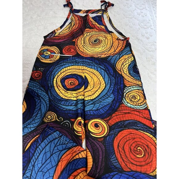 Colorful Swirl Pattern Jumpsuit Size L - Picture 4 of 7